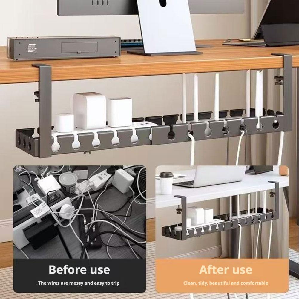 Desk Setup Shelves - قابلة للتمديد تحت إدارة الكابلات المكتبية