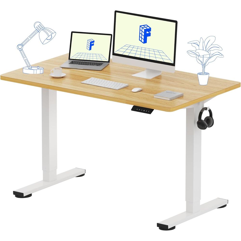 Desk Setup One Monitor - مكتب كهربائي قابل للرفع مقاس 48×24