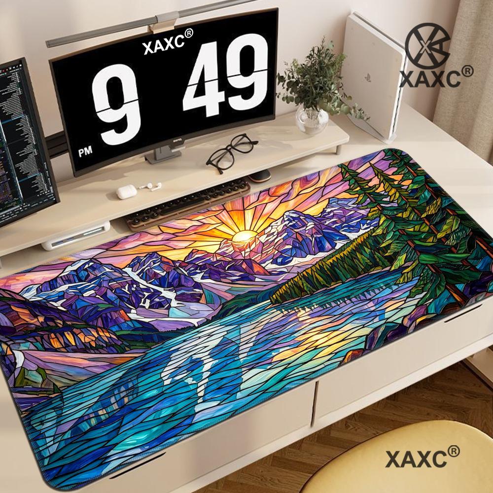 Desk Setup Natural - سجادة مكتب من الزجاج الملون بتصميم
