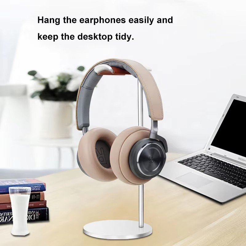 Desk Setup Game - حامل سماعات رأس منحني من الألومنيوم،