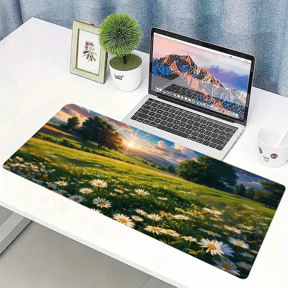 Desk Setup Natural - لوحة ماوس كبيرة للألعاب بتصميم حقول
