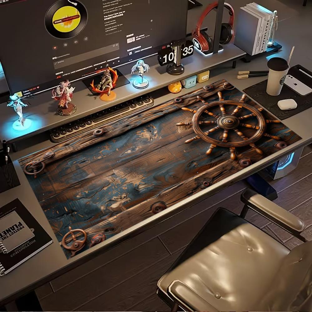 Desk Setup Laptop And Pc - وسادة فأرة ألعاب كبيرة بتصميم عجلة