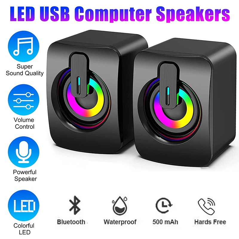 Desk Setup Speakers - مكبرات صوت صغيرة للكمبيوتر مع تحكم