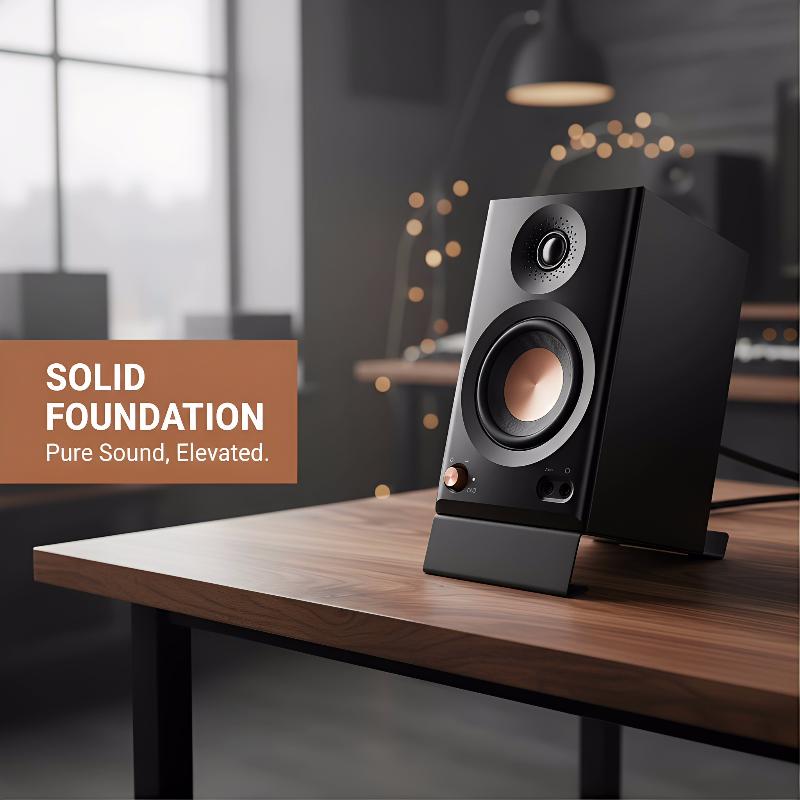 حامل سماعات مكتبي MR5BT متين،  - مراجعة Desk Setup Speakers وسعره