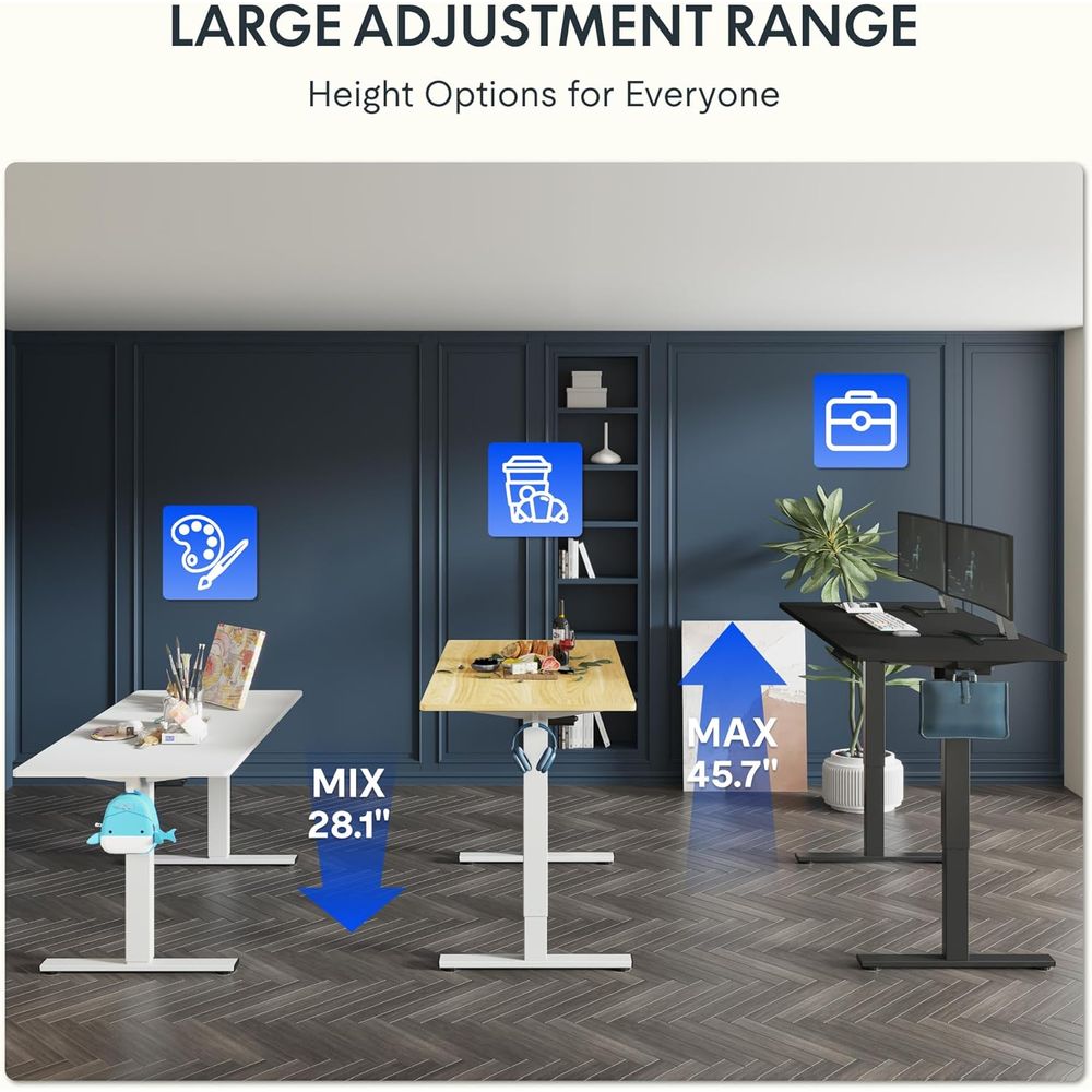 مكتب كهربائي قابل للرفع مقاس 6 - مراجعة Desk Setup One Monitor وسعره