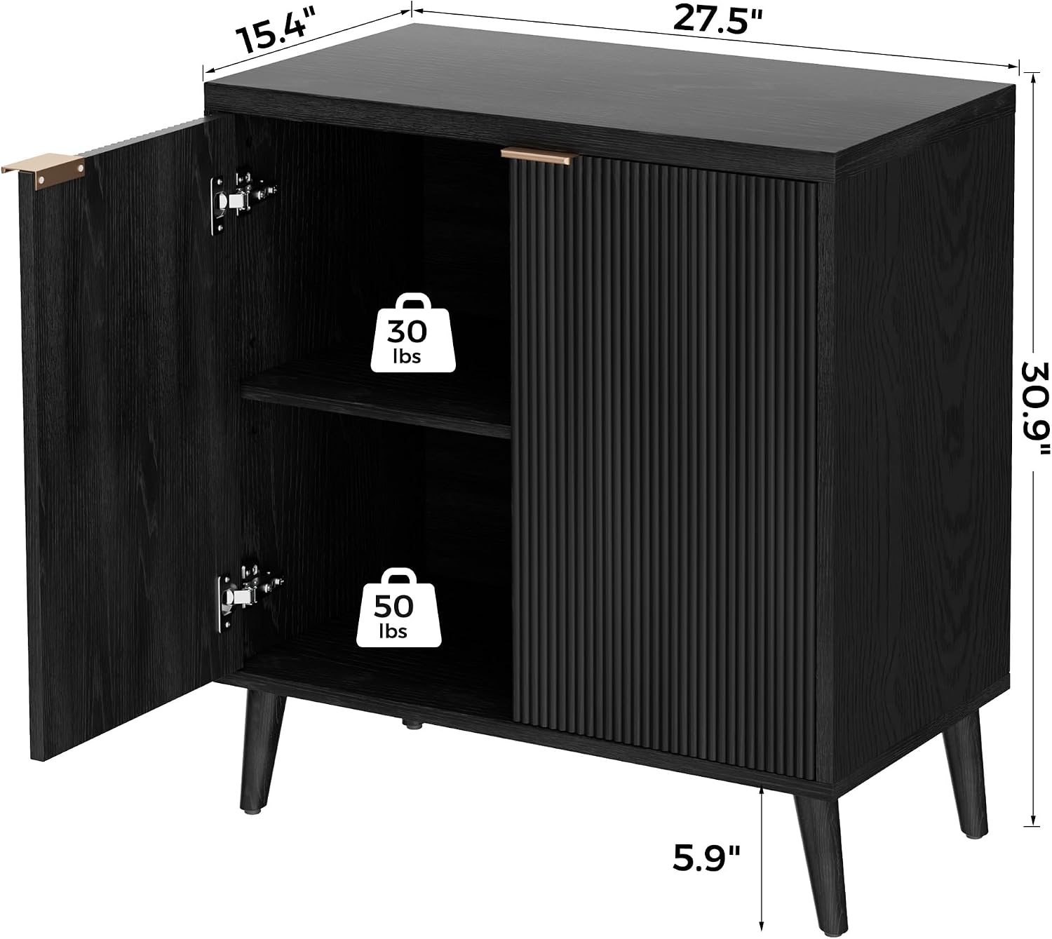 خزانة بوفيه مخددة حديثة مع مسا - مراجعة Desk Setup Shelves وسعره