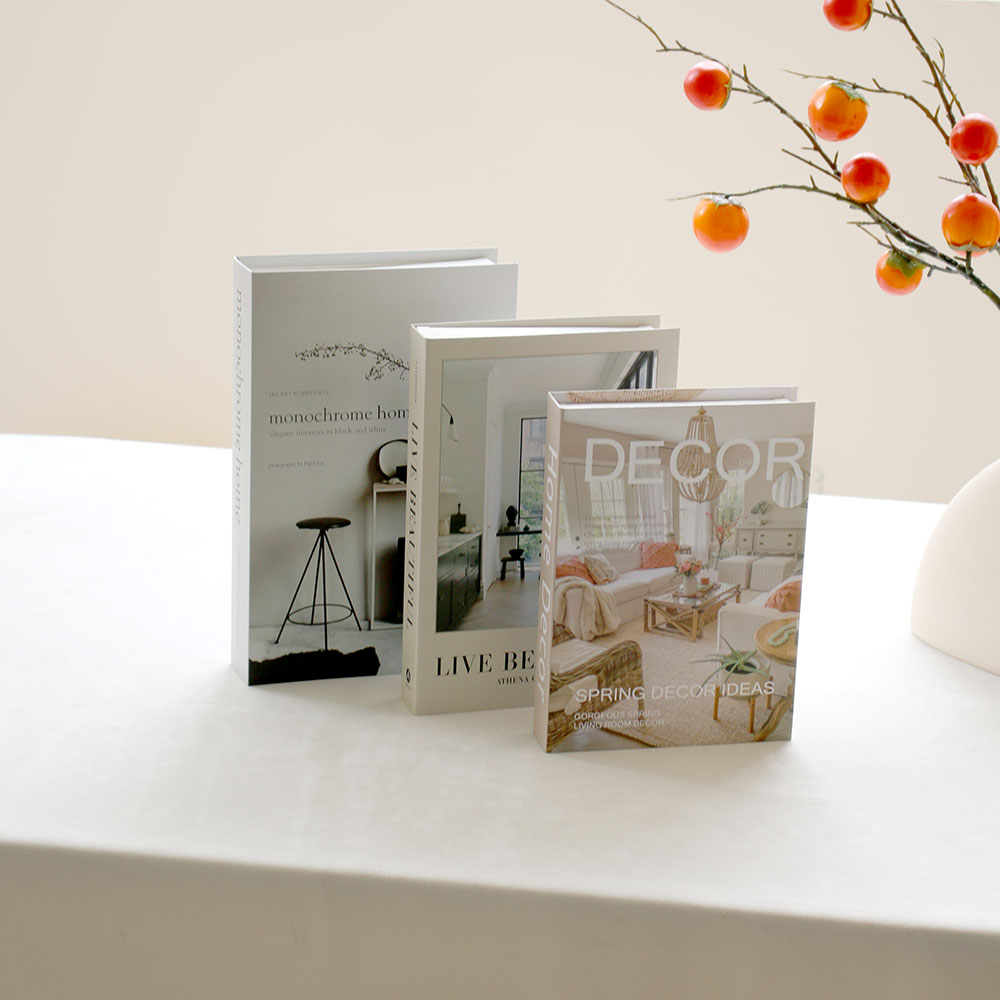 مجموعة من 3 قطع كتب زخرفية فاخ - مراجعة Desk Setup Shelves وسعره