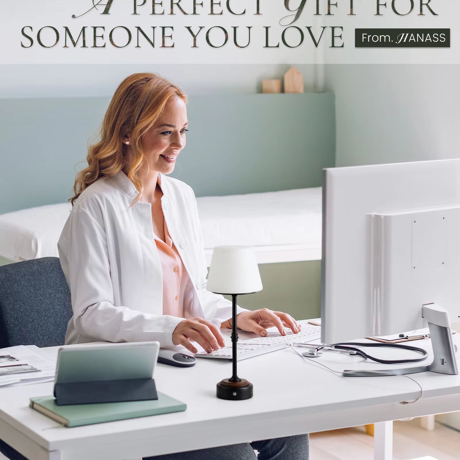 مجموعة مصابيح طاولة لاسلكية تع - مراجعة Desk Room Setup وسعره