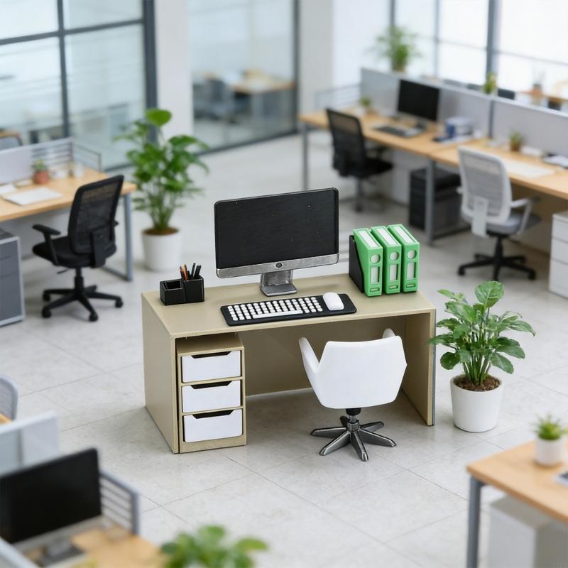 مجموعة مكتب مصغرة لزملاء العمل - مراجعة Desk Setup Natural وسعره