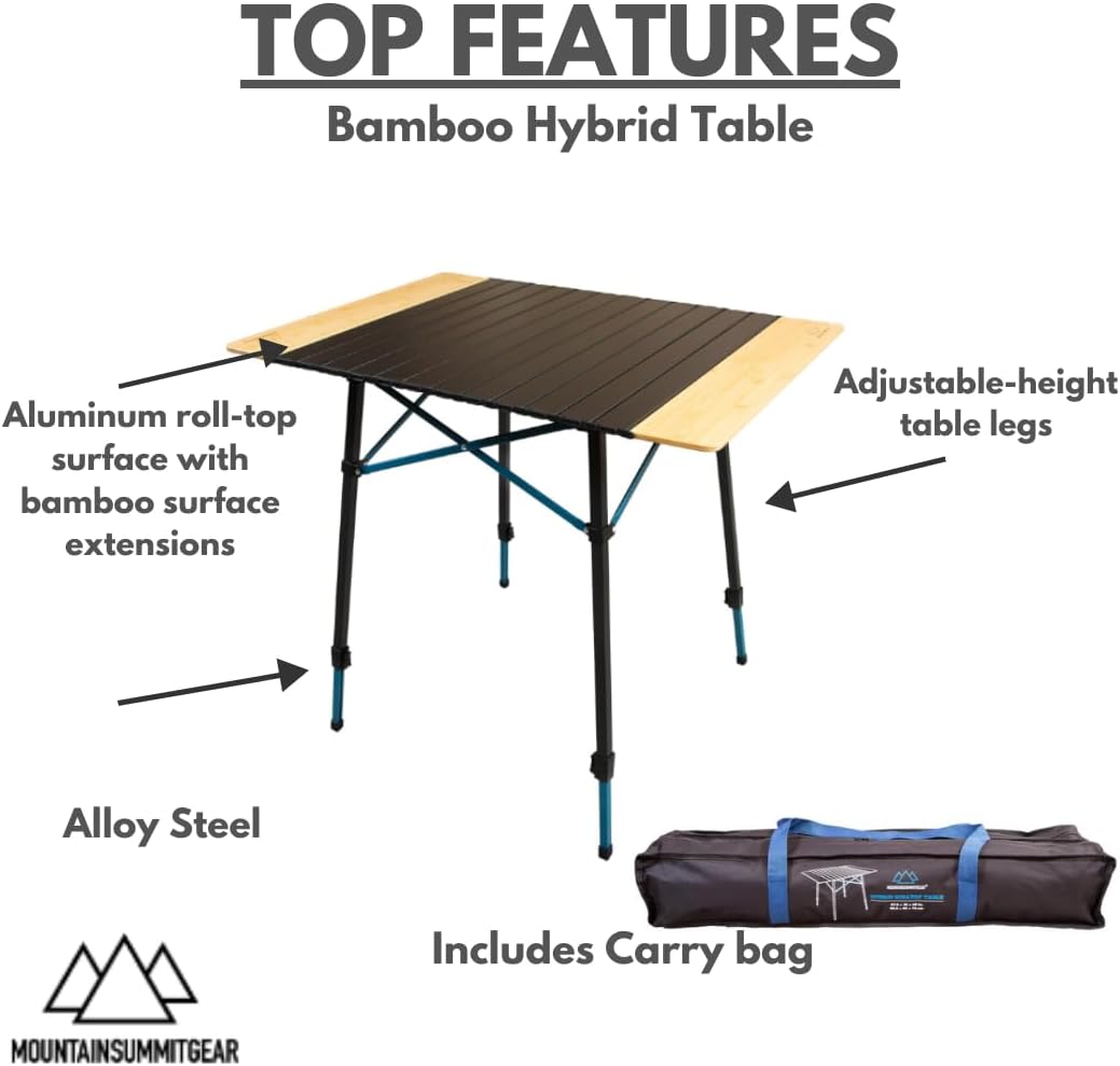 طاولة تخييم محمولة قابلة للطي  - مراجعة Desk Setup Natural وسعره