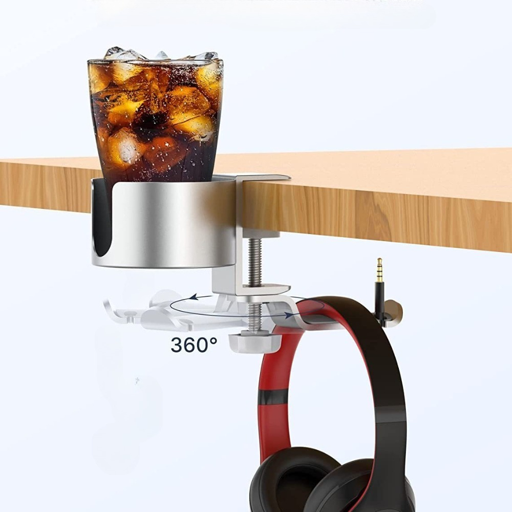 حامل أكواب دوار فاخر من الألوم - مراجعة Desk Setup Headphones وسعره