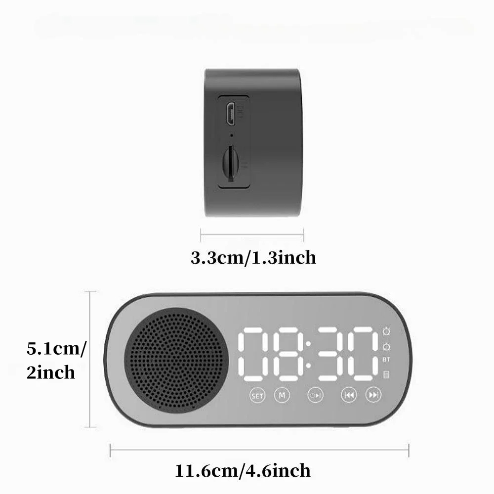 USB المكونات في مرآة منبه رقمي - مراجعة Desk Setup Speakers وسعره