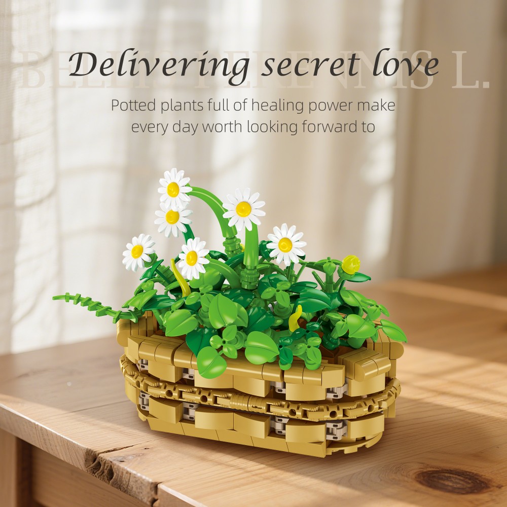 375 قطعة من مكعبات بناء نباتات - مراجعة Plant Pot Small Desk وسعره