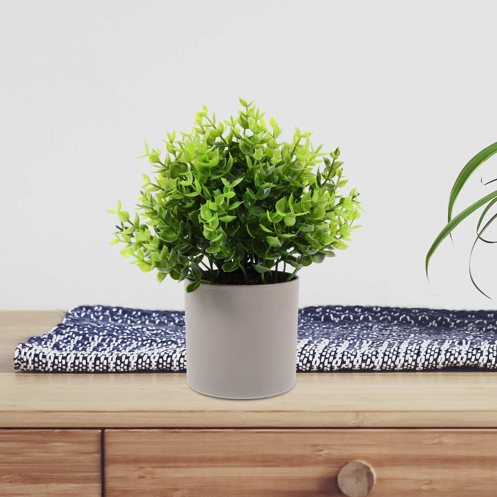 نبات أخضر صناعي واقعي في وعاء، - مراجعة Plant Pot Small Desk وسعره