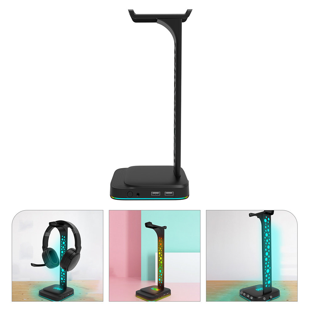 حامل سماعات الرأس مع شحن USB و - مراجعة Desk Setup Headphones وسعره