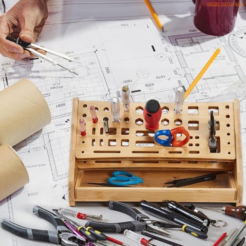 K1AE رف تخزين من الخشب الطبيعي - مراجعة Desk Setup Natural وسعره