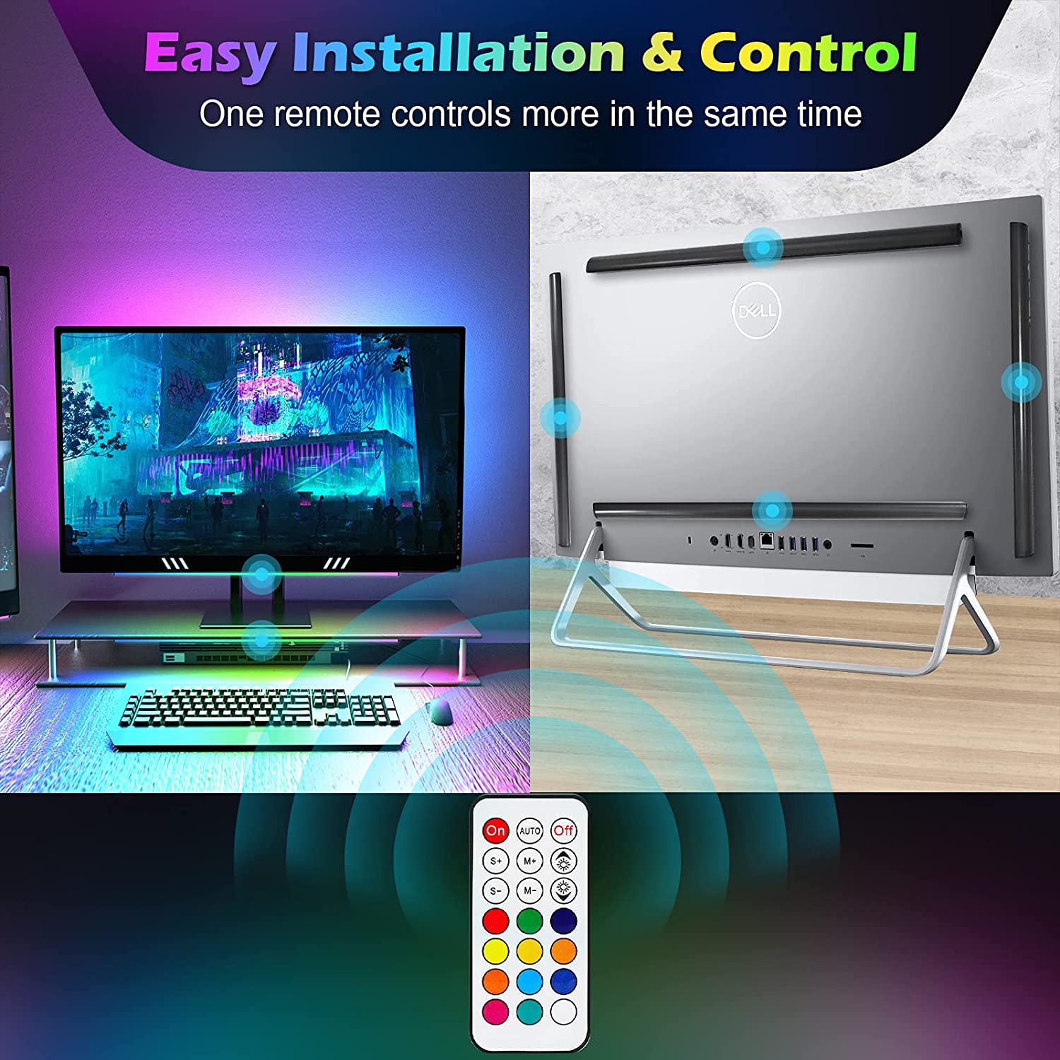 شريط إضاءة تحت الشاشة RGB Drea - مراجعة Desk Room Setup وسعره